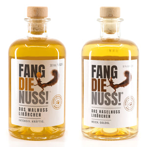 fang die nuss geschenk set haselnuss likör walnuss